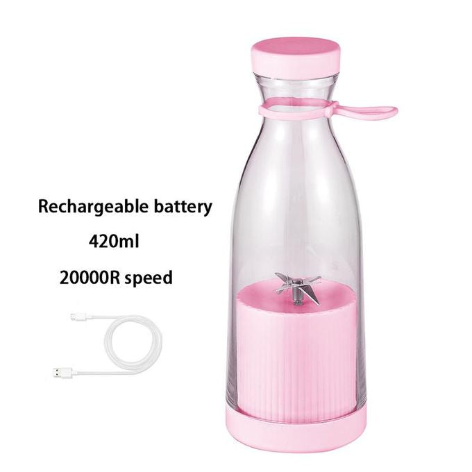 420ml USB Rechargeable Juicer Blender: Portable Mini Blender with 6 Blades