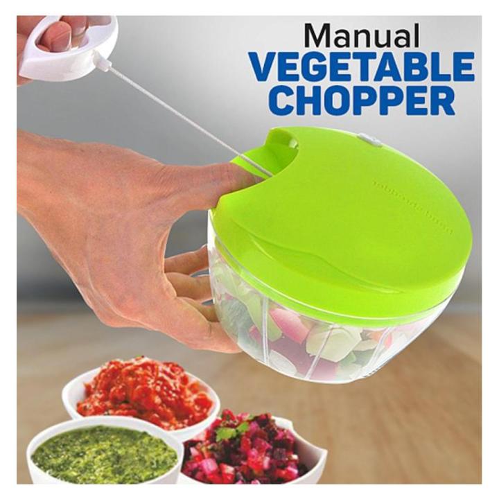 Mini Speedy Chopper Manual Hand Pull Vegetable & Meat Mini Turbo Cutter