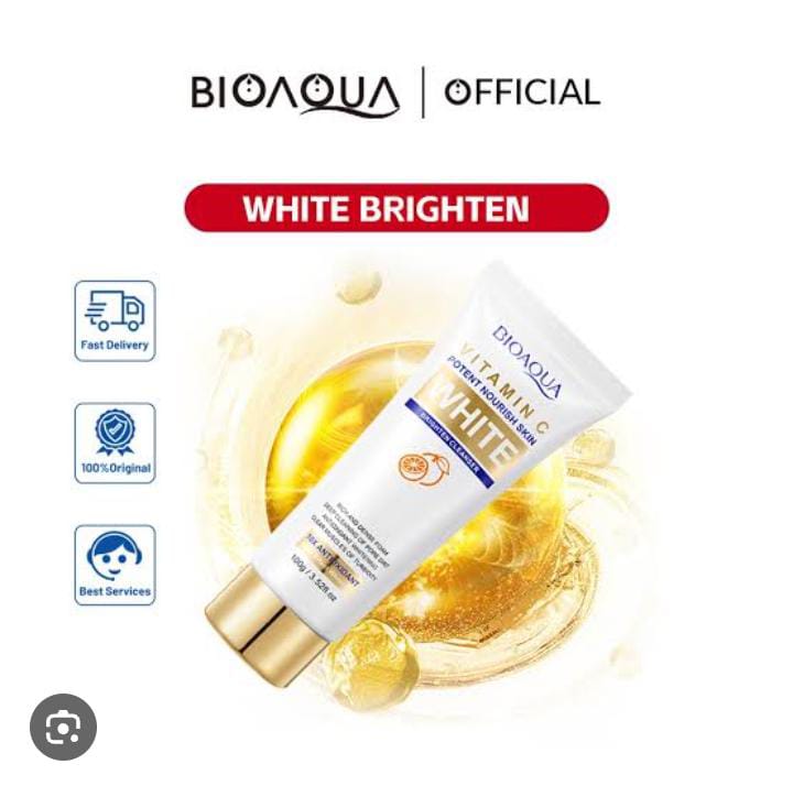 BIOAQUA Vitamin C Potent Nourish Skin Cleanser – Brightening & Whitening Formula