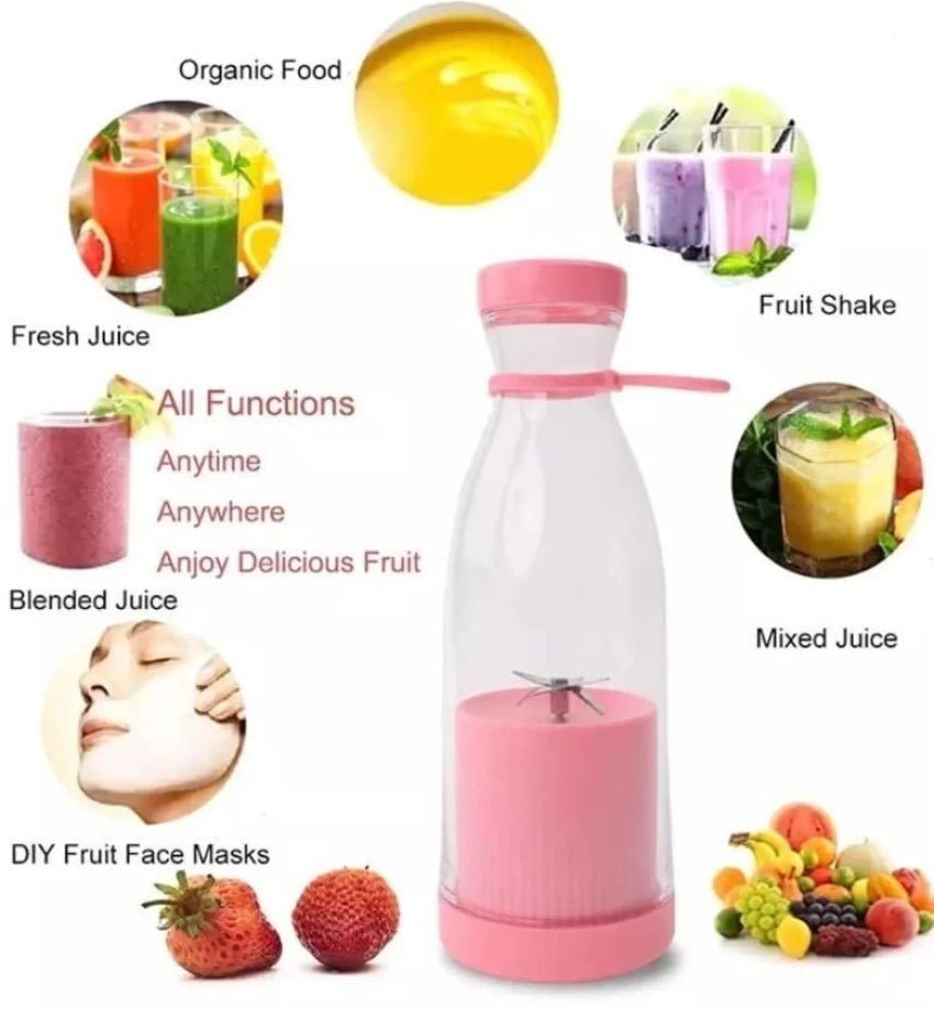 420ml USB Rechargeable Juicer Blender: Portable Mini Blender with 6 Blades