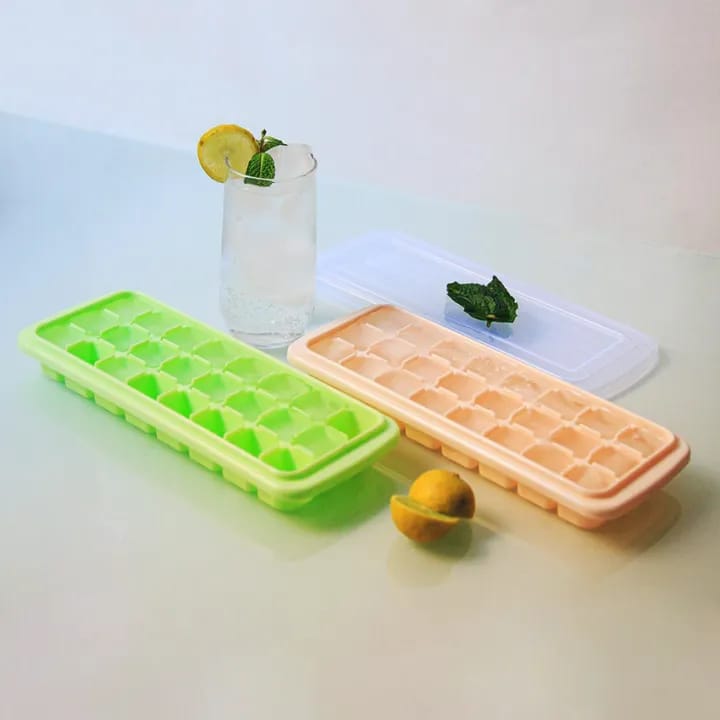 Silicon Ice Cube Tray With Lid 33 Mini Ice Tray For Freezer