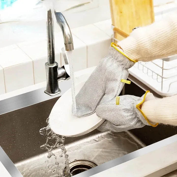 New high Quality Steel Wire Cleaning Gloves Anti-scalding Oil-proof Mitten Insulation Wire Dishwashing Pot Washing Gloves Bowl Brushing