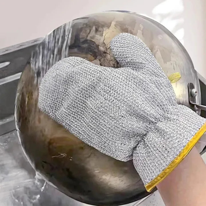 New high Quality Steel Wire Cleaning Gloves Anti-scalding Oil-proof Mitten Insulation Wire Dishwashing Pot Washing Gloves Bowl Brushing