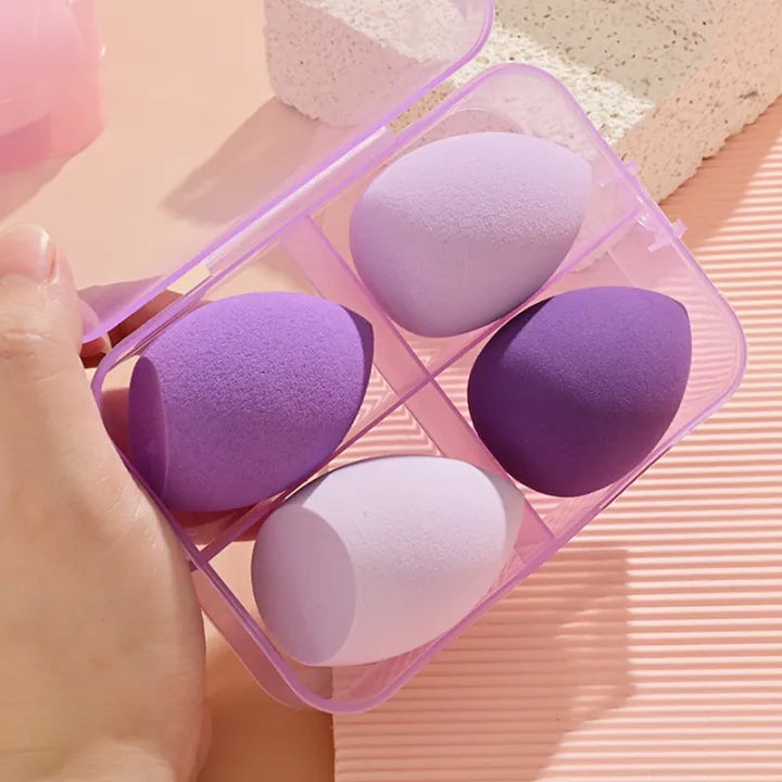 4Pcs Makeup Blender Sponge Cosmetic With box