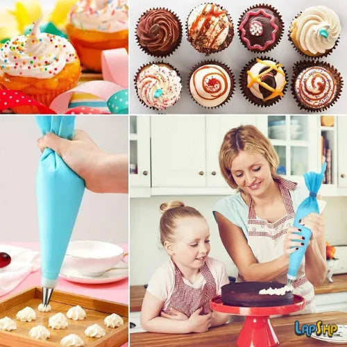 Enhance your cake decorating skills with the Decorator PAPA Confeito Stainless Steel Funnel Set, a 15-piece cake decorator's dream.