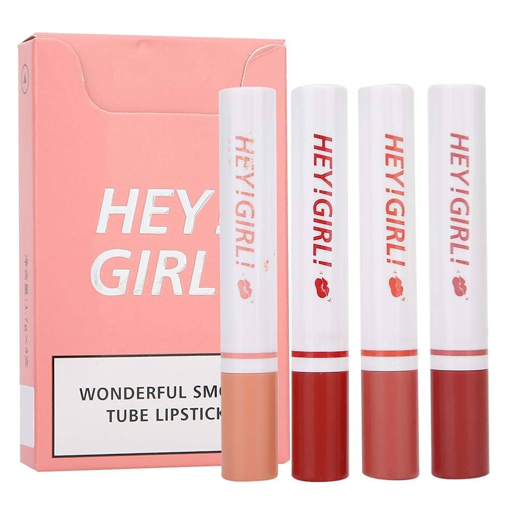 Hey! Girl! Lipstick Pack of 4 Lipsticks Matte Long Lasting touchcolours Hey Girl Velvet Matte Lipsticks