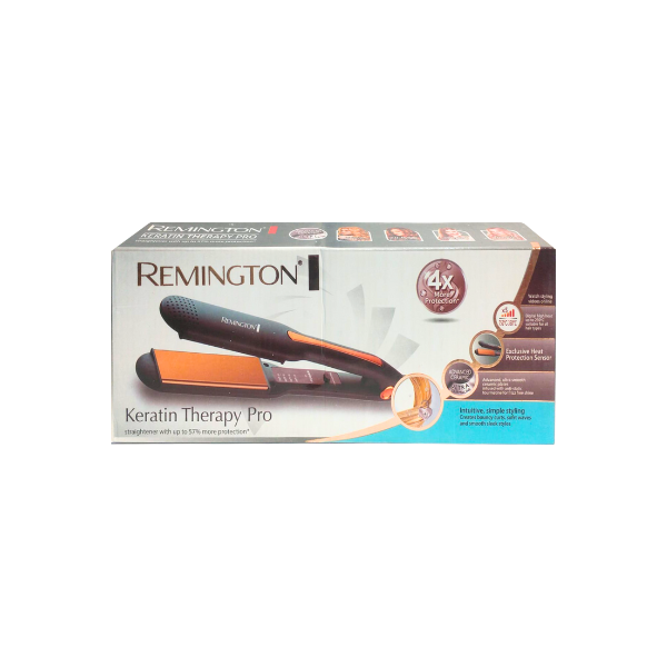 Hair styling tool designed for straightening hair while providing protection and care.