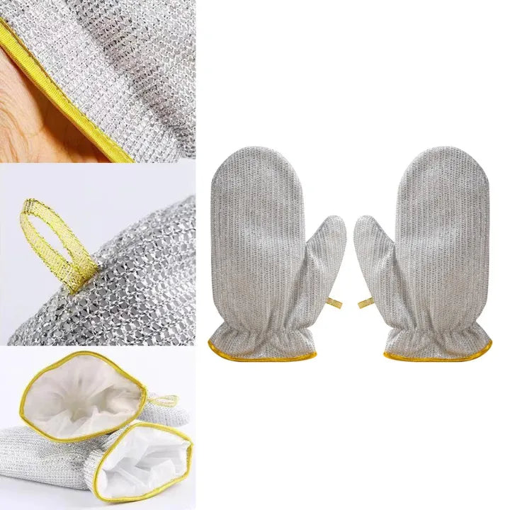 New high Quality Steel Wire Cleaning Gloves Anti-scalding Oil-proof Mitten Insulation Wire Dishwashing Pot Washing Gloves Bowl Brushing