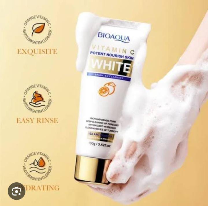 BIOAQUA Vitamin C Potent Nourish Skin Cleanser – Brightening & Whitening Formula