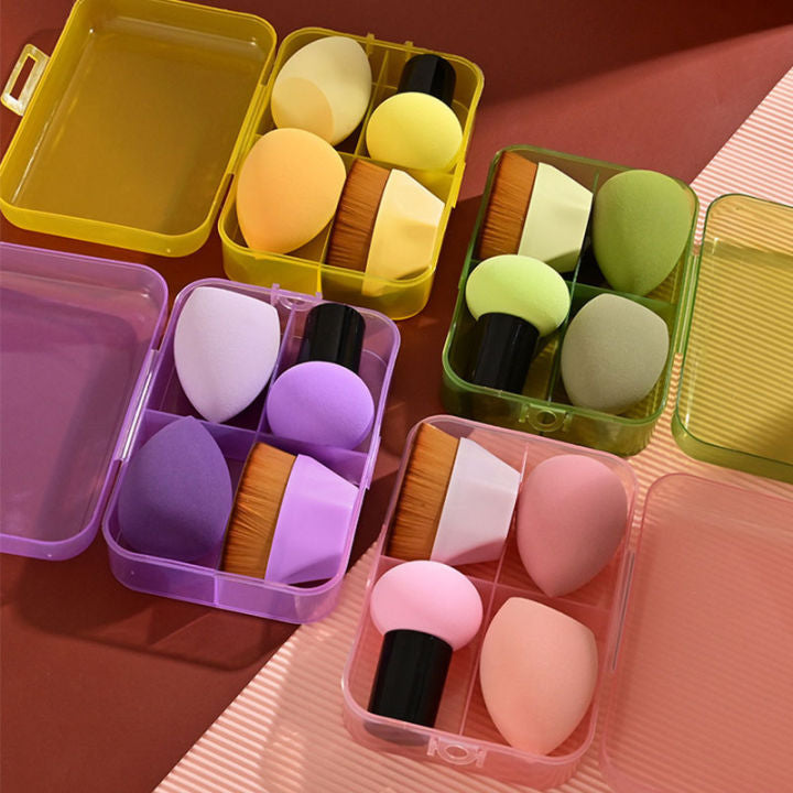 4Pcs Makeup Blender Sponge Cosmetic With box