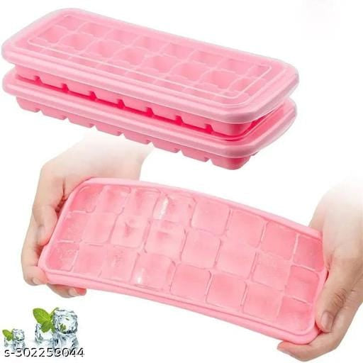 Silicon Ice Cube Tray With Lid 33 Mini Ice Tray For Freezer
