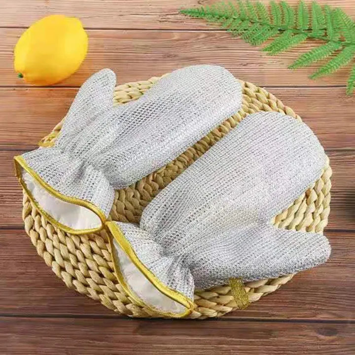 New high Quality Steel Wire Cleaning Gloves Anti-scalding Oil-proof Mitten Insulation Wire Dishwashing Pot Washing Gloves Bowl Brushing