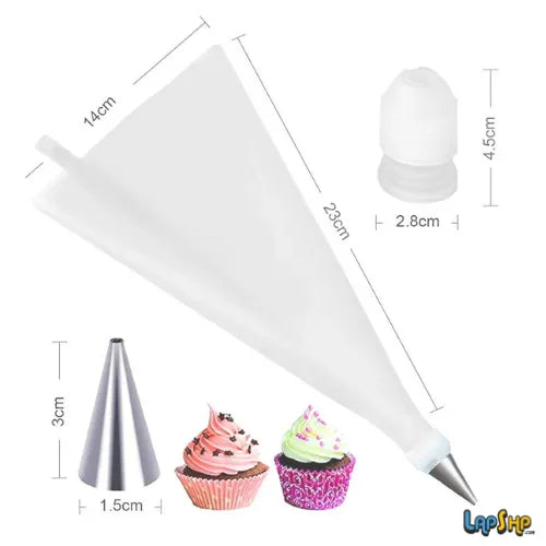 Enhance your cake decorating skills with the Decorator PAPA Confeito Stainless Steel Funnel Set, a 15-piece cake decorator's dream.