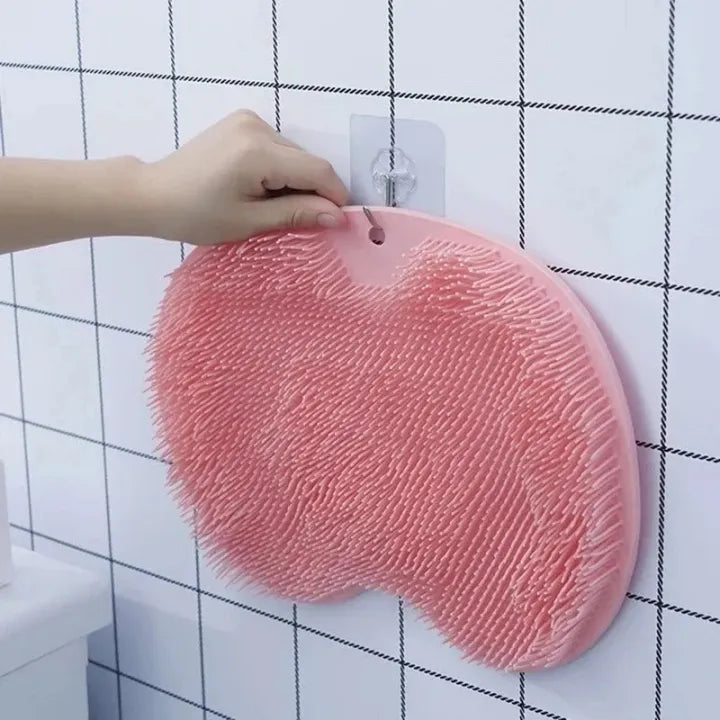 Silicone Bath Body Brush Scrubber Soft Rubbing Shower Massage Scraper Bathroom Non-slip Bath Mat Back Massage Brush Silicone Foot Wash Bod