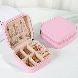 Portable jewelry box organizer, ideal for storing and protecting jewelry, especially while traveling.