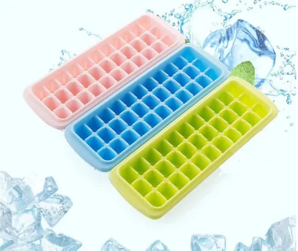 Silicon Ice Cube Tray With Lid 33 Mini Ice Tray For Freezer