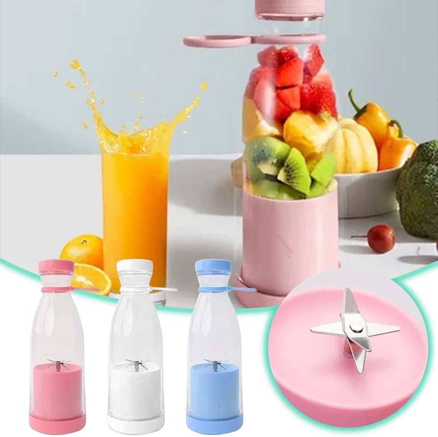 420ml USB Rechargeable Juicer Blender: Portable Mini Blender with 6 Blades
