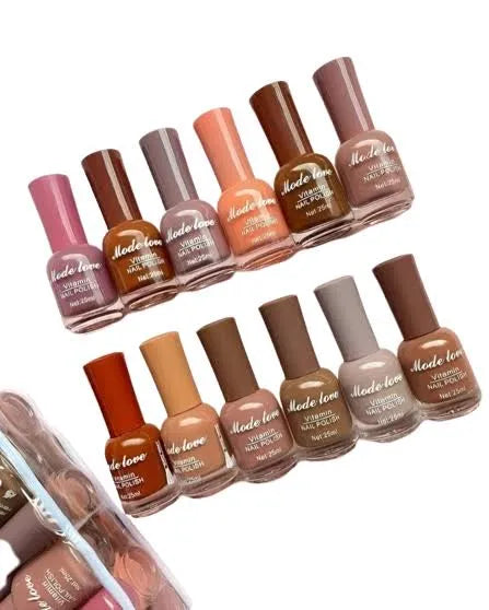 Mode Love Vitamin Nail Polishes (Pack Of 12) Permanent Nail Paint - Best Quality
