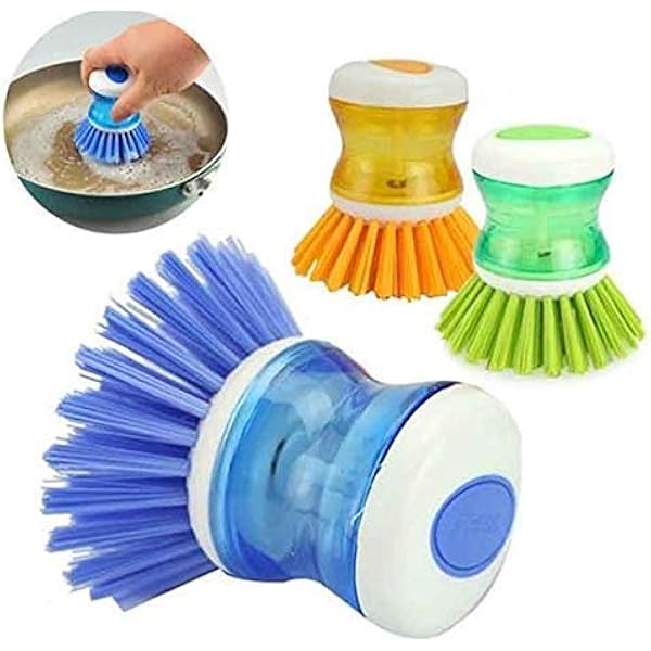 Self Dispensing Cleaning Brush Dish Brush Liquid Soap Plastic Dish Cleaning Brush Home Cleaning Laundry Products