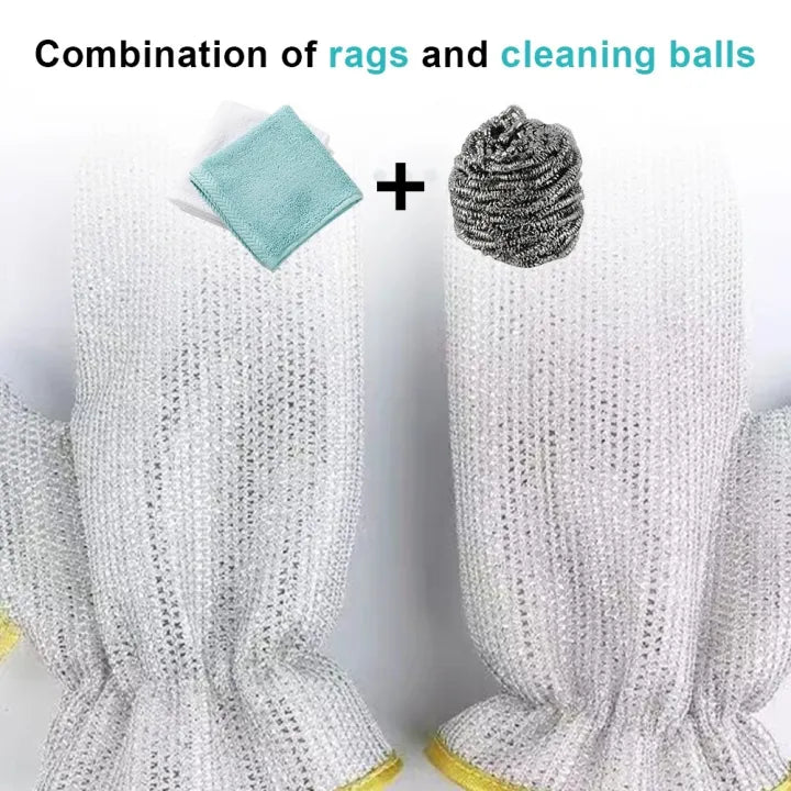 New high Quality Steel Wire Cleaning Gloves Anti-scalding Oil-proof Mitten Insulation Wire Dishwashing Pot Washing Gloves Bowl Brushing