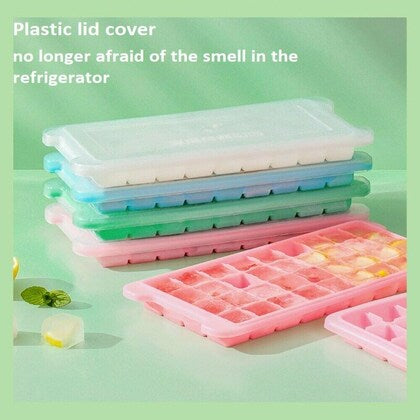 Silicon Ice Cube Tray With Lid 33 Mini Ice Tray For Freezer