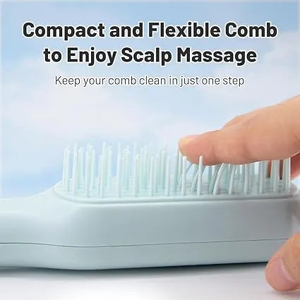 Self-Cleaning Anti-Static Hair Brush with Scalable Rotating Lifting and Massage Comb