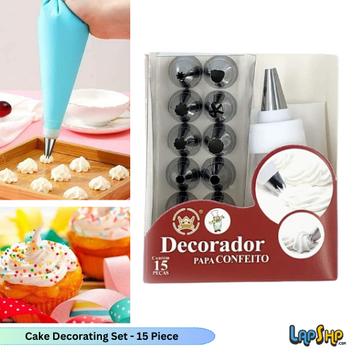Enhance your cake decorating skills with the Decorator PAPA Confeito Stainless Steel Funnel Set, a 15-piece cake decorator's dream.