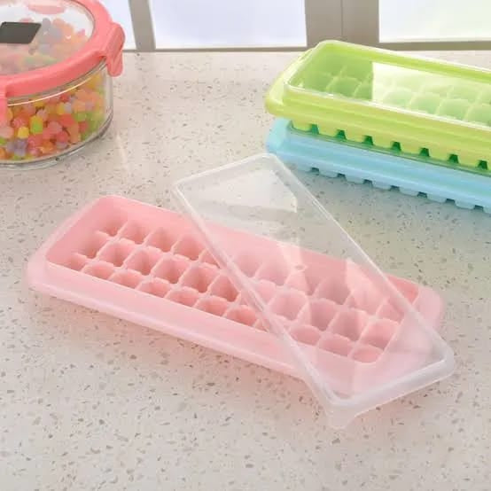 Silicon Ice Cube Tray With Lid 33 Mini Ice Tray For Freezer
