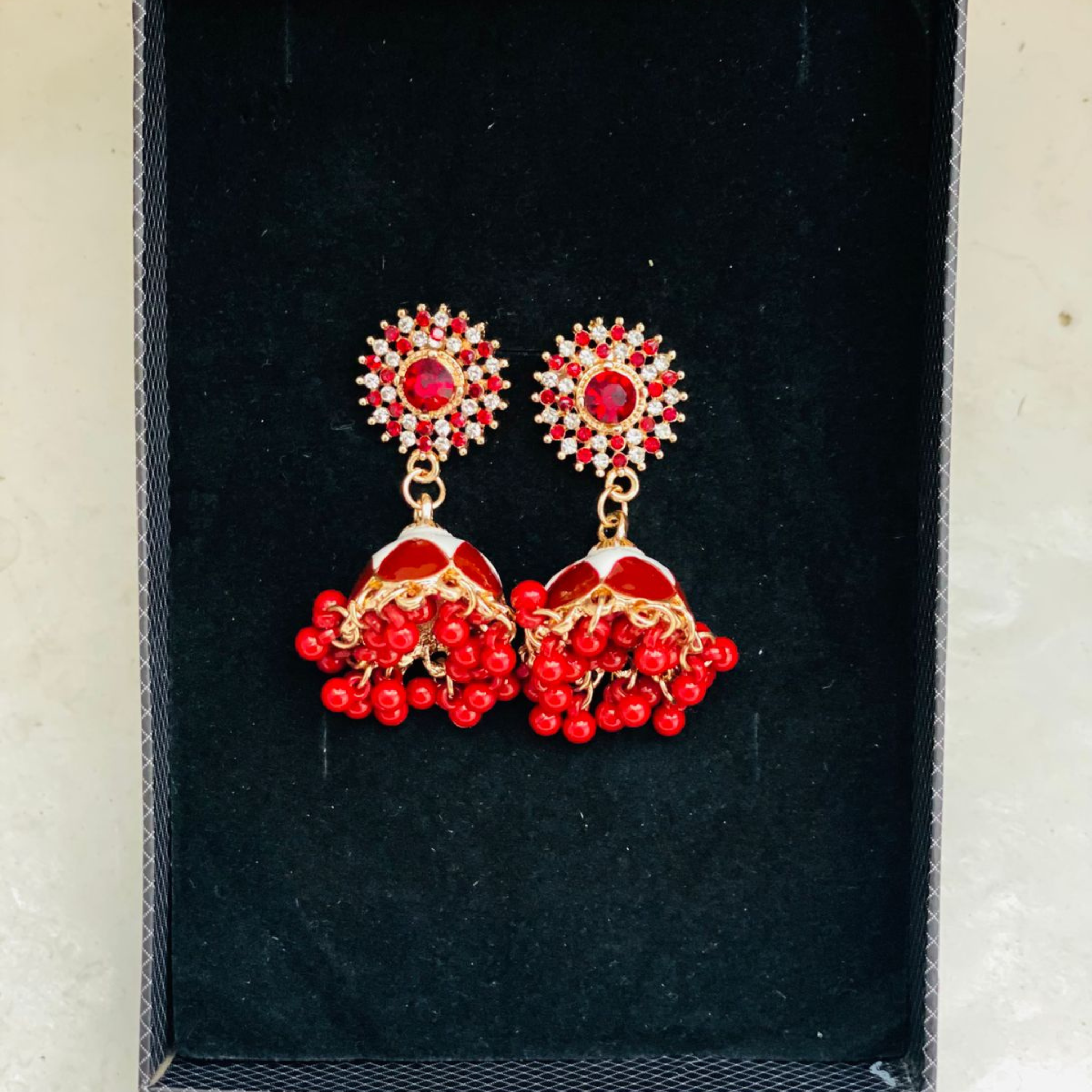JHUMKA (Midnight Bloom Earrings)
