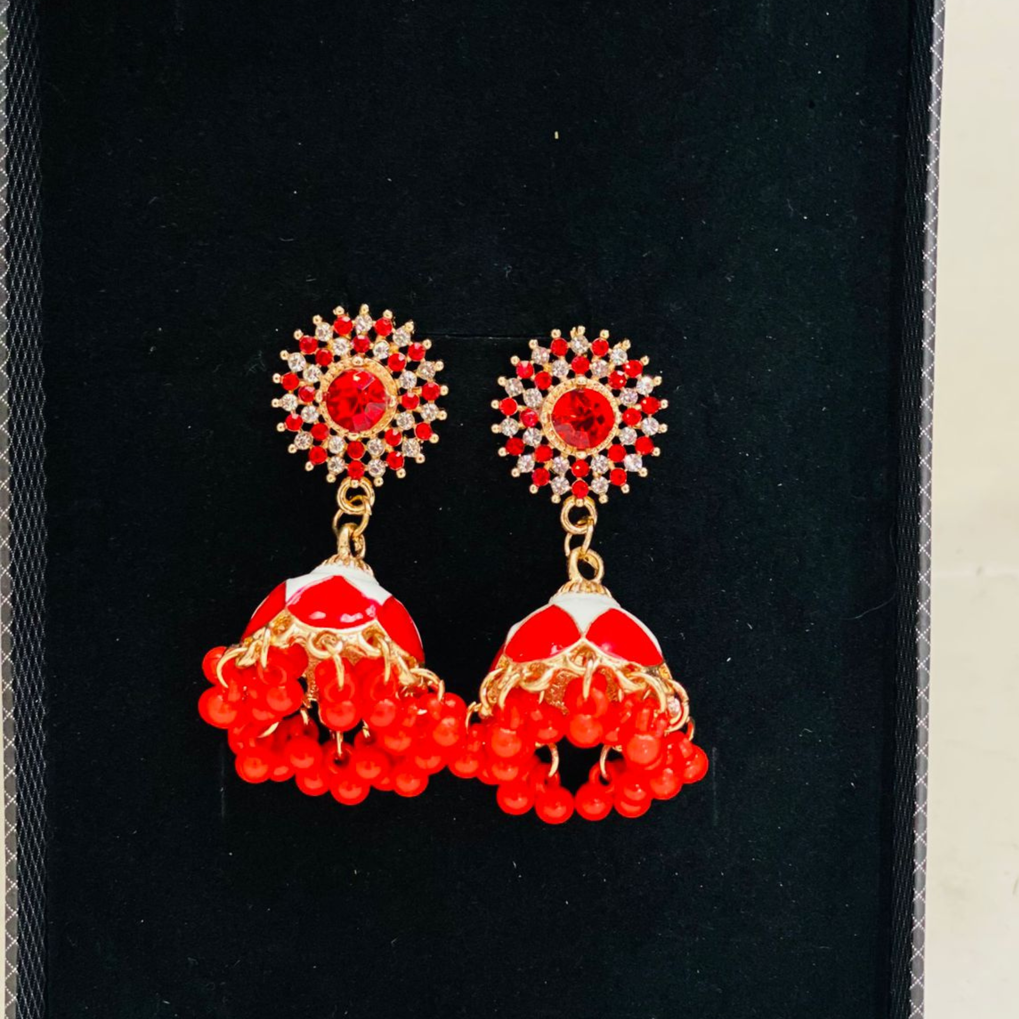 JHUMKA (Midnight Bloom Earrings)
