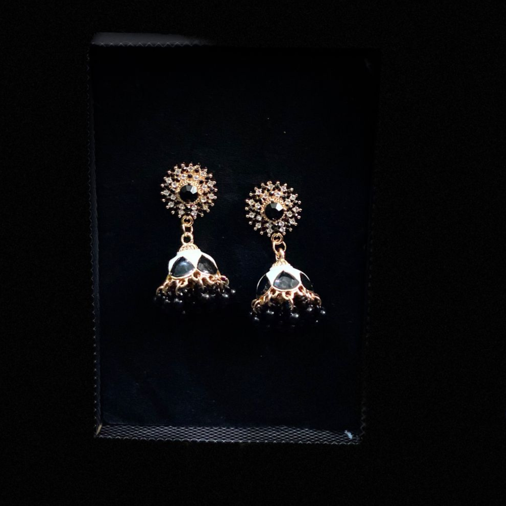 JHUMKA (Midnight Bloom Earrings)