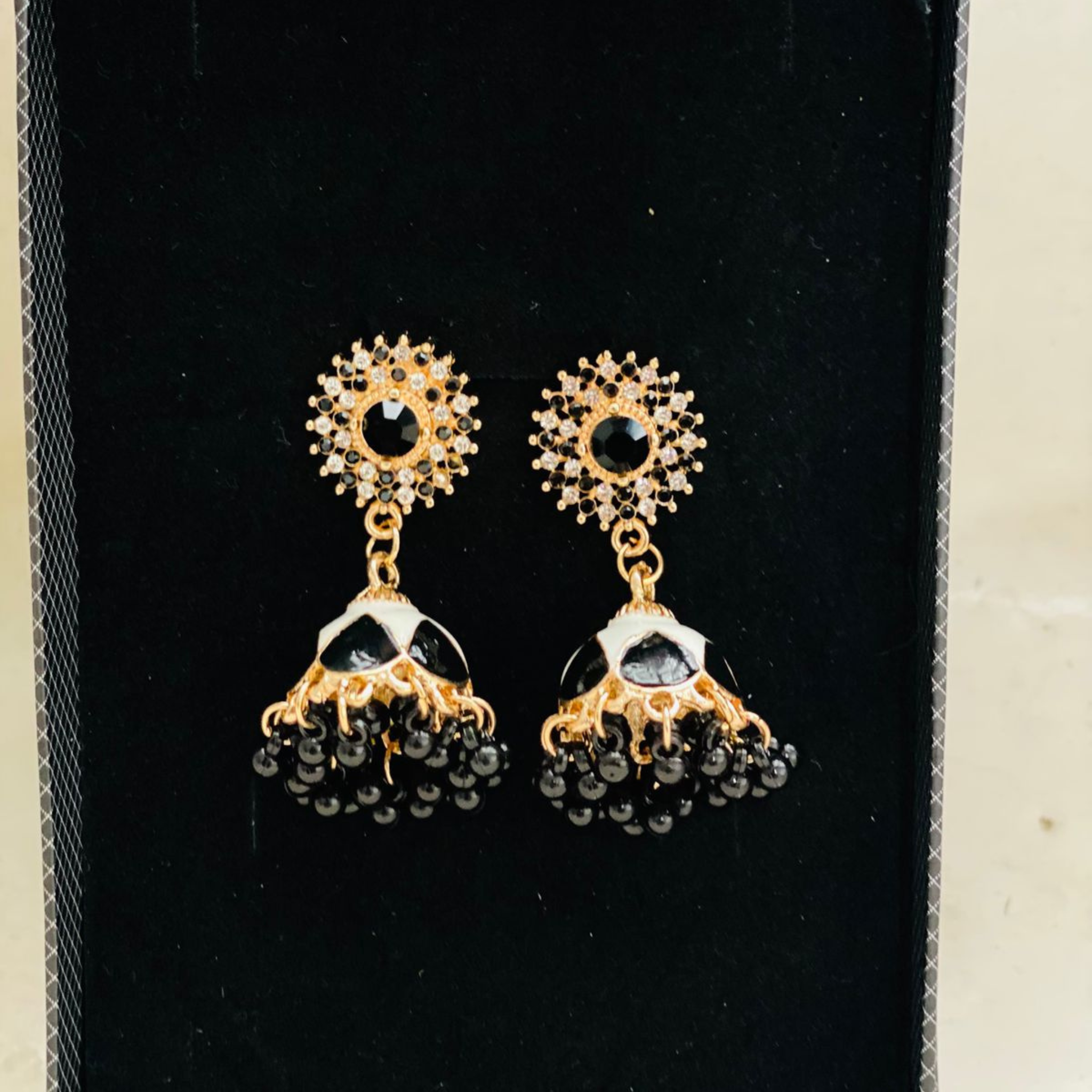 JHUMKA (Midnight Bloom Earrings)