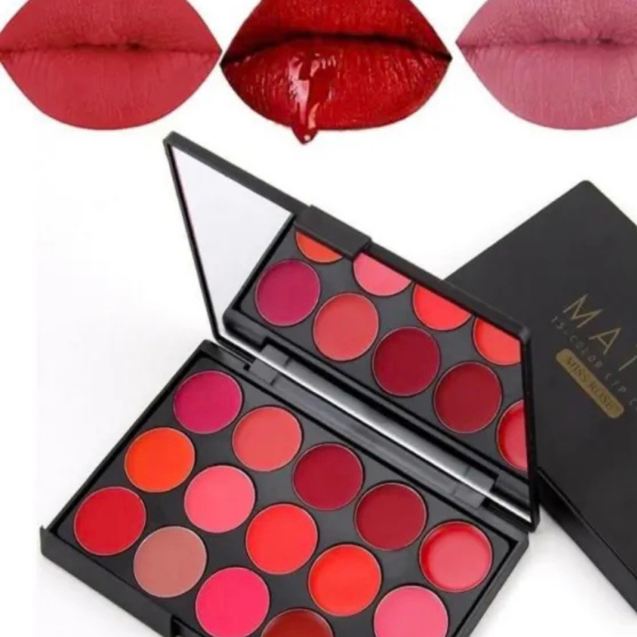 TV Parlour 15-Color Lip Cream Make Up Kit, also known as the TV Parlour 15 Color Matte Lipstick Kit.