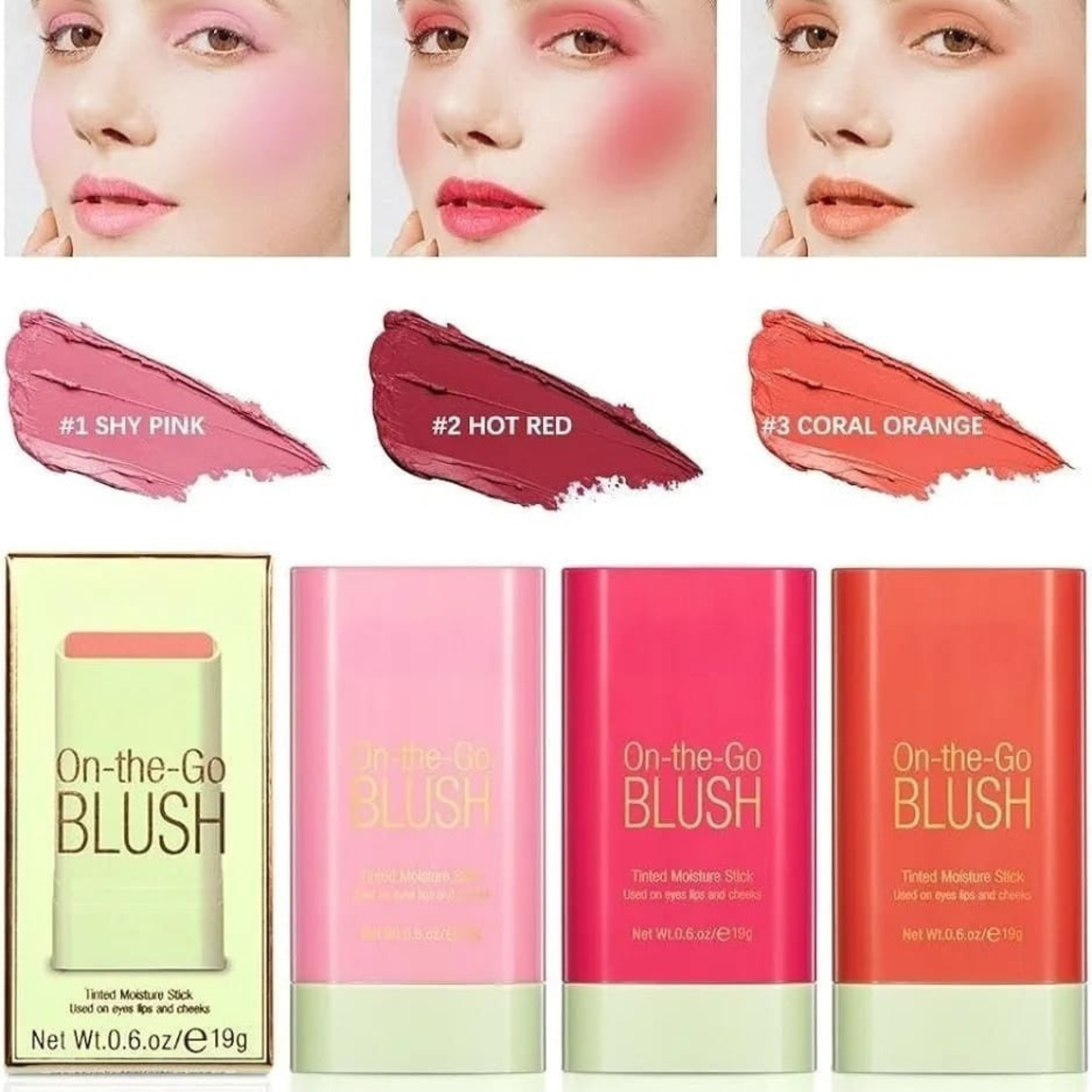 Pack of 3 Blushes in different shades