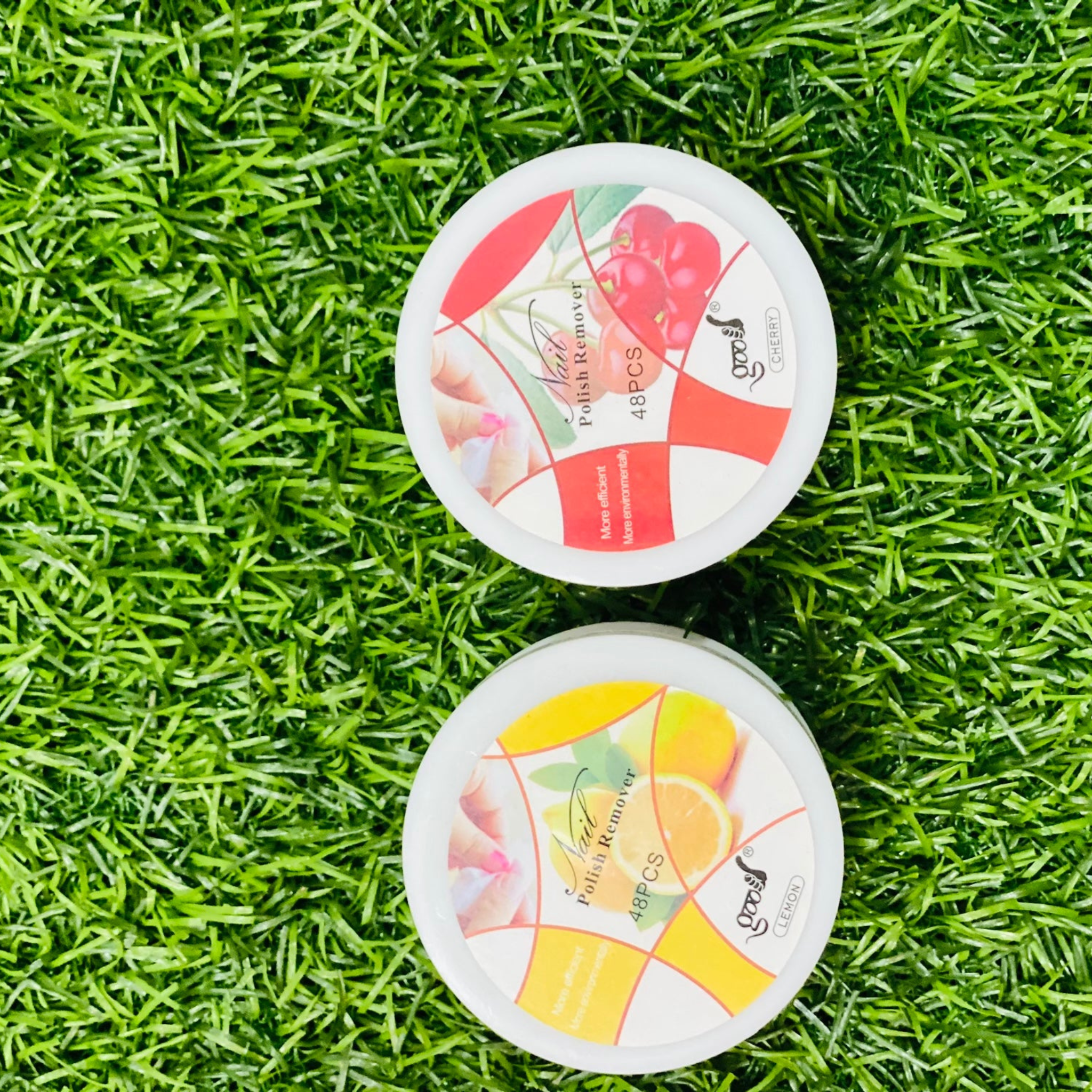 Miss Sweet Nail Polish Remover Pads, cherry-flavored.