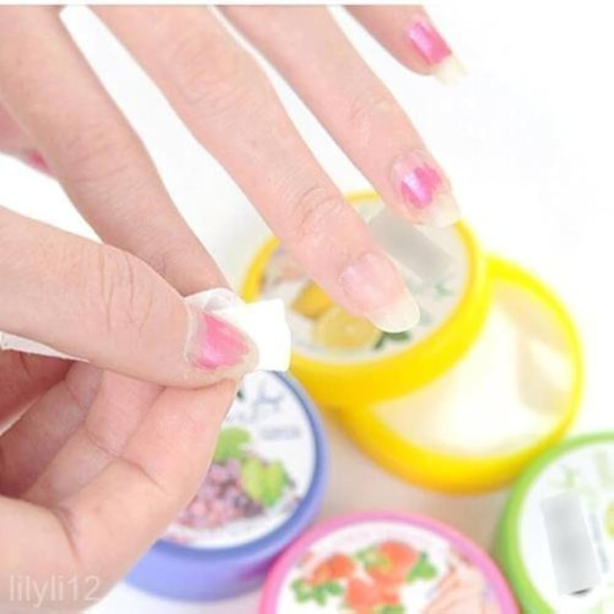 Miss Sweet Nail Polish Remover Pads, cherry-flavored.