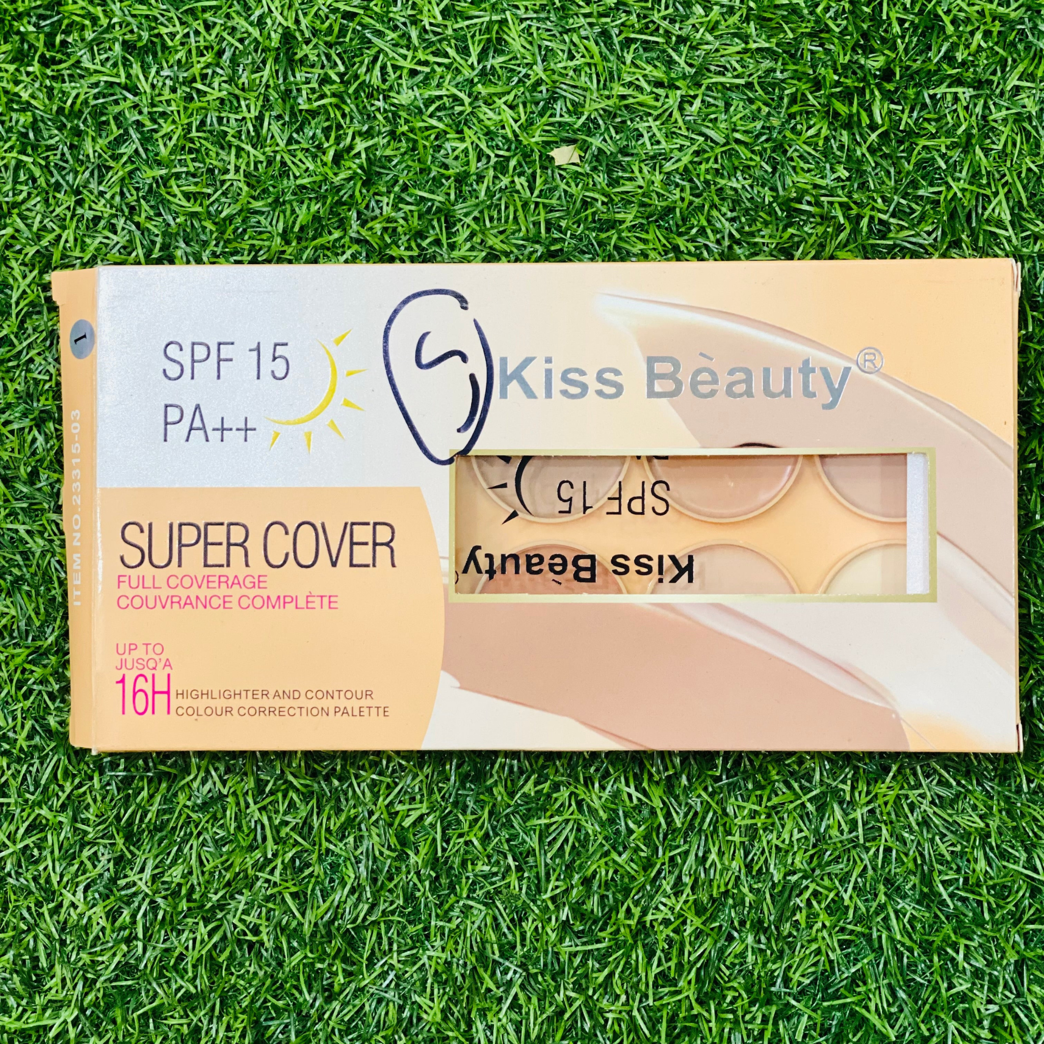Kiss Beauty Super Cover Full Coverage Highlighter and Contour Colour Correction Palette.
