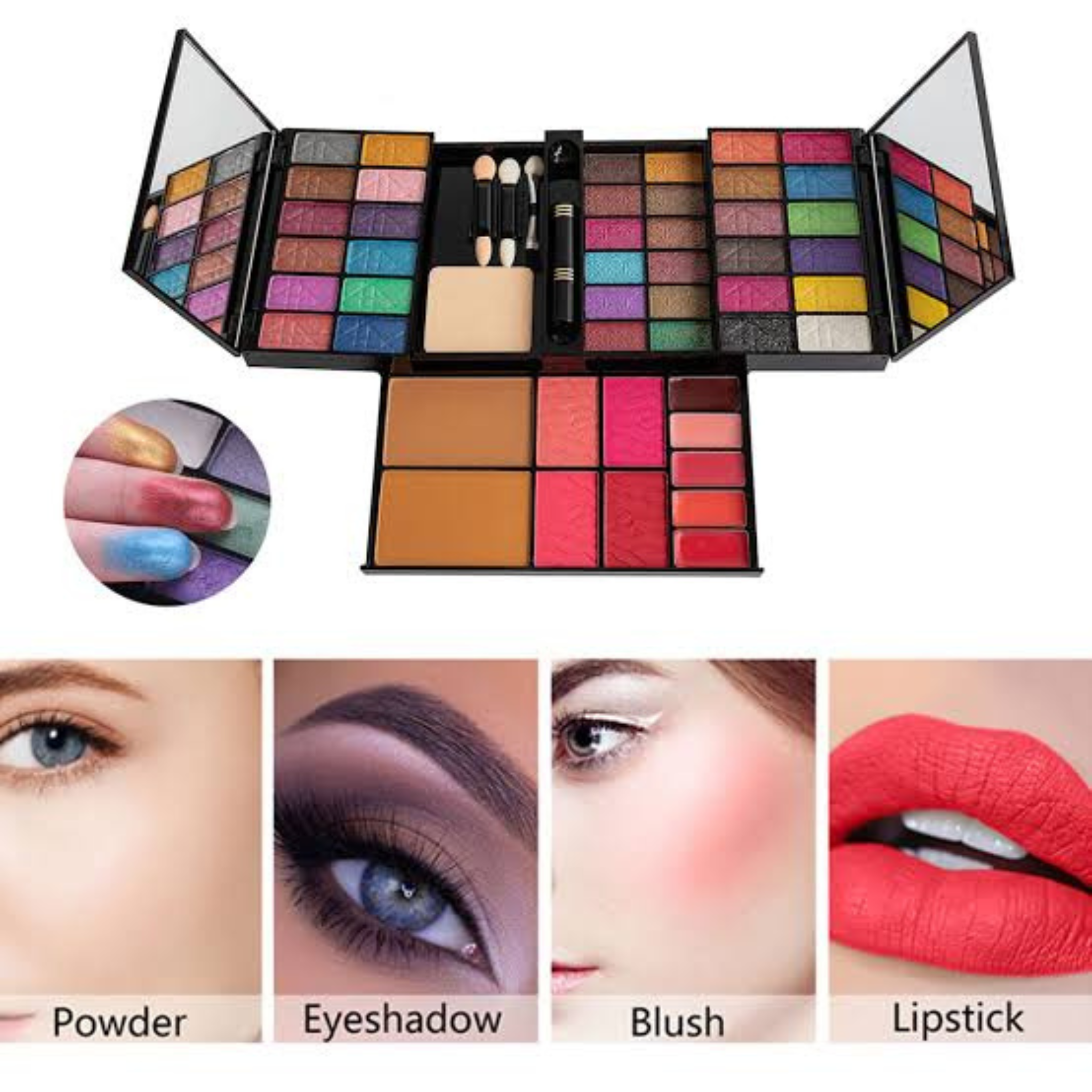 B.B lovely kiss touch 9127 (34 colors) makeup box/kit compact powder blusher eyeshadow palette