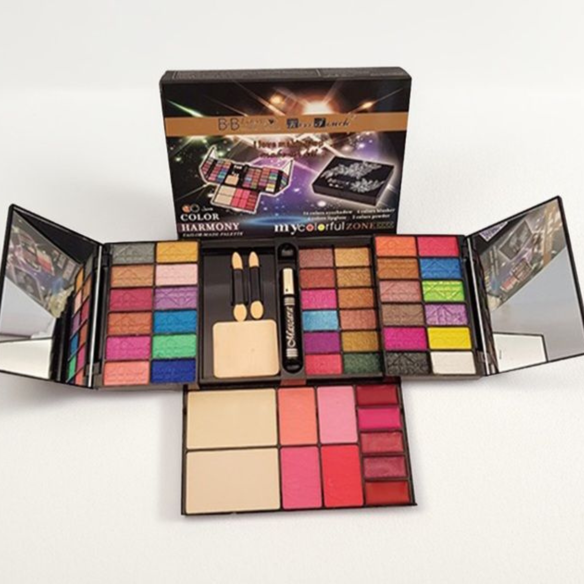 B.B lovely kiss touch 9127 (34 colors) makeup box/kit compact powder blusher eyeshadow palette