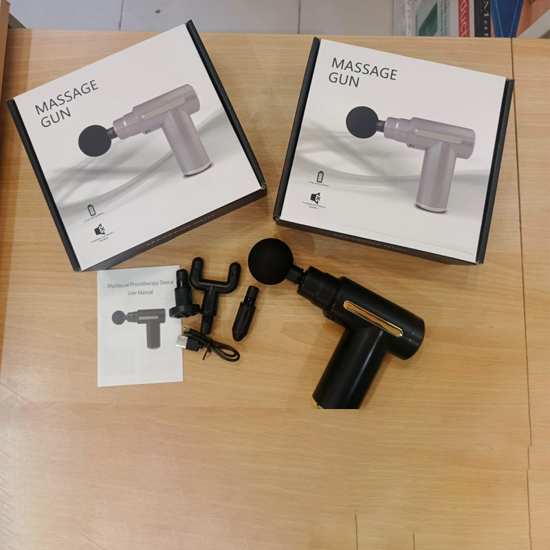 High-Torque Massage Gun for Deep Tissue Relief - USB Rechargeable, Sleek Black & Golden