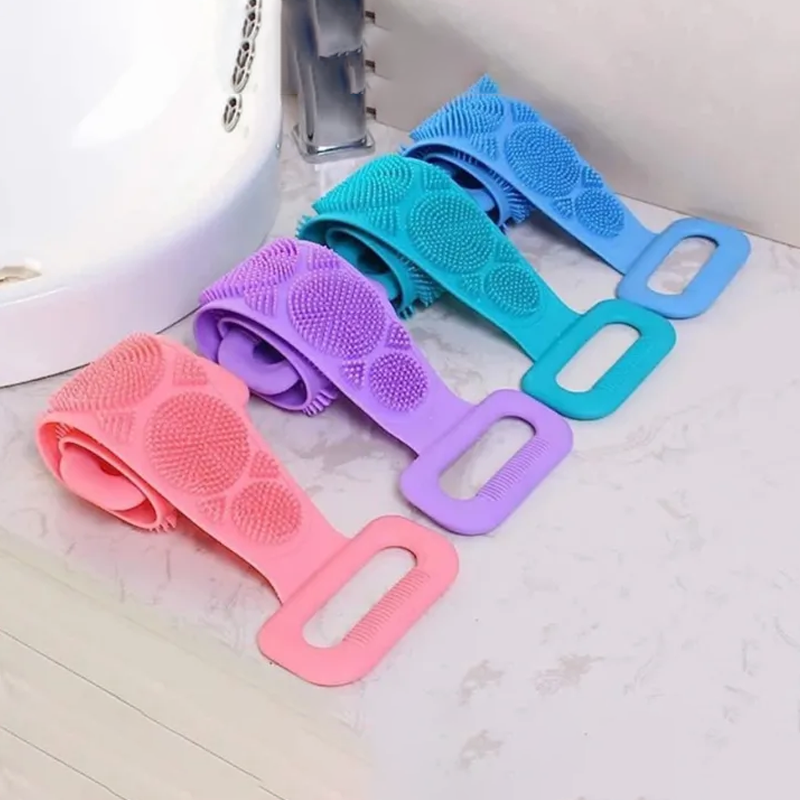 Silicone Bath Body Belt, Dead Skin Removal Bath Towel Belt, Silicone Body Exfoliating Massage Belt For Shower, Body Cleaning Strap
